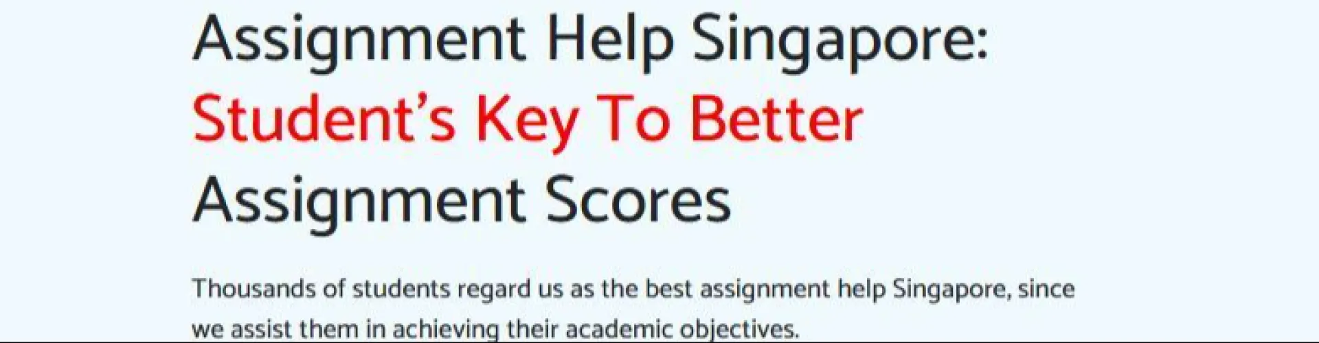 Assignment Help Singapore cover